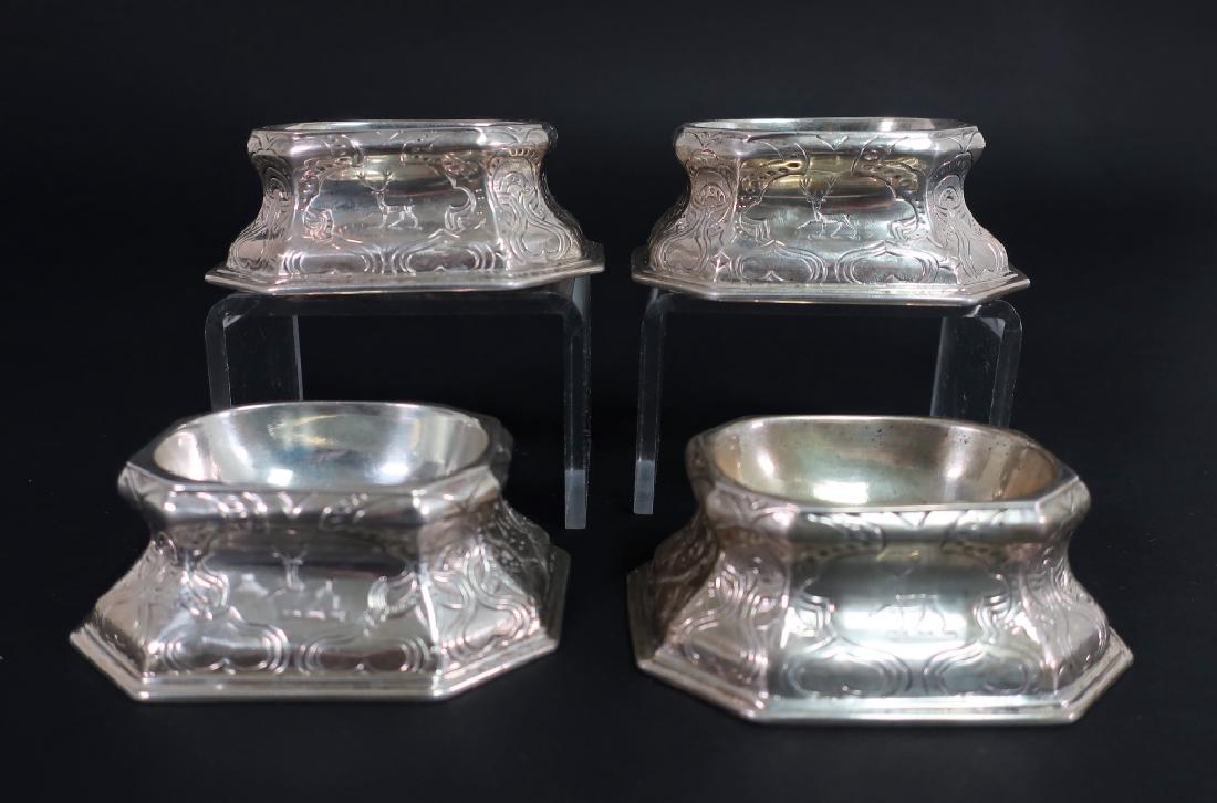 Set of 4 Sterling English Salts D & C Houle 1872 (1 of 6)