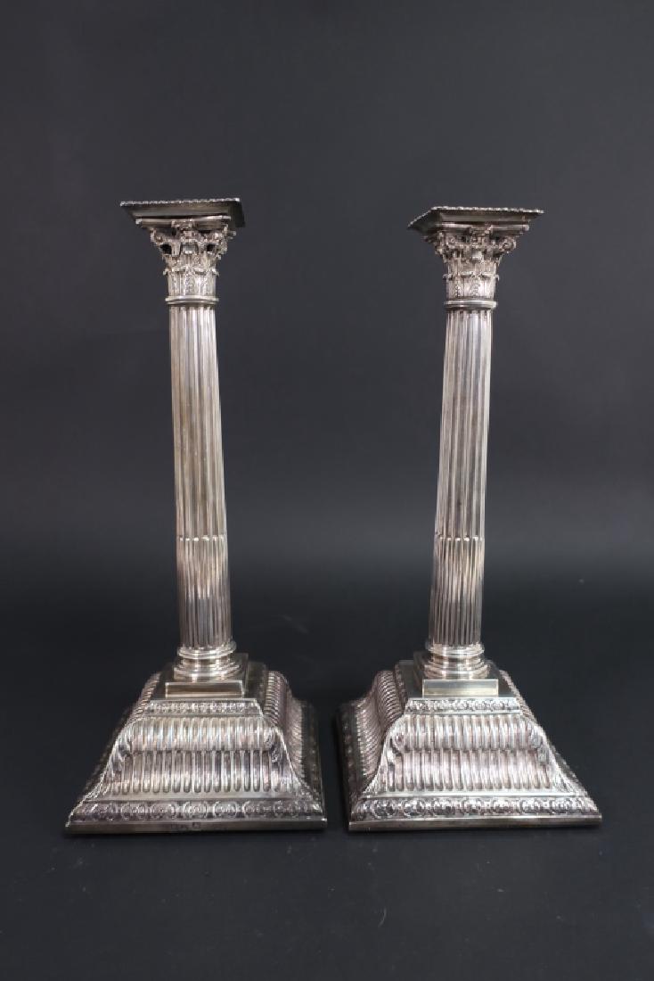 Pr Georgian Sterling Column Candlesticks Cafe 1759 (1 of 7)