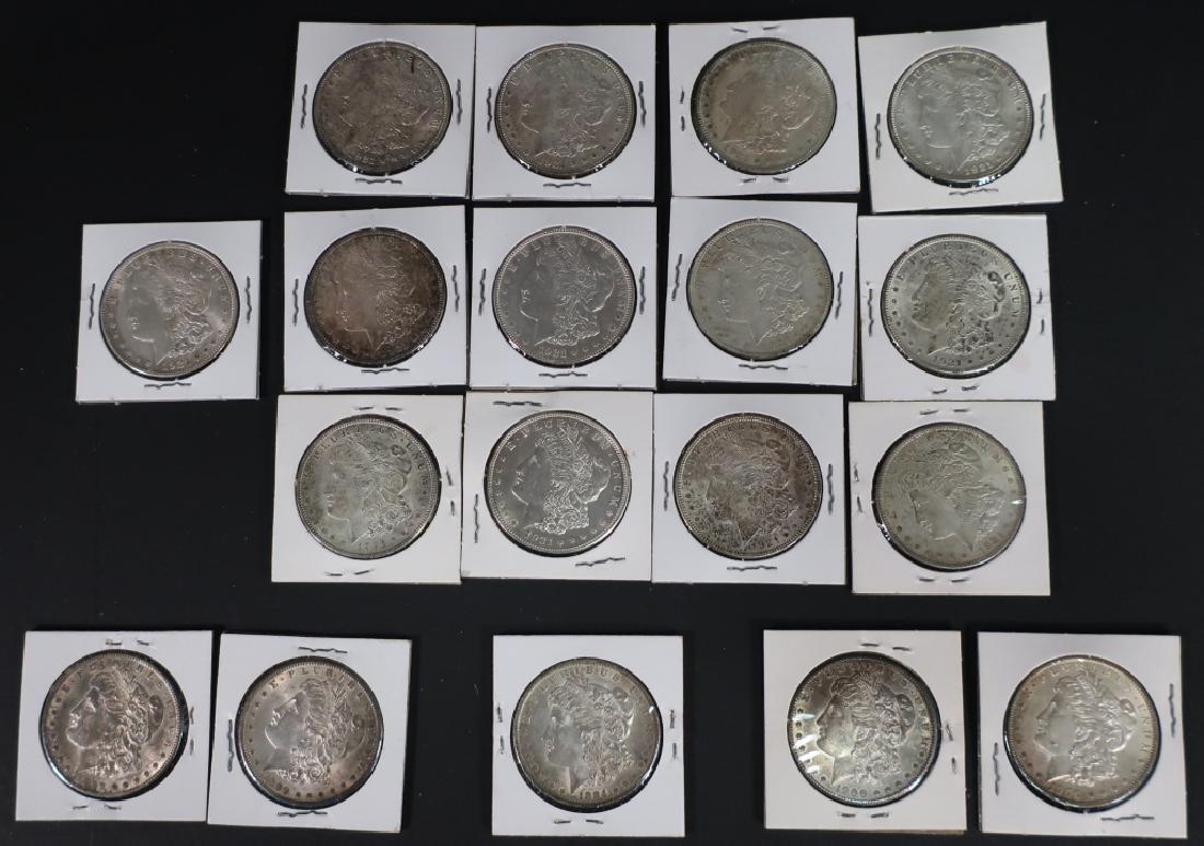 18 Ungraded U.S. Morgan Silver Dollars, 1884-1921 (1 of 6)