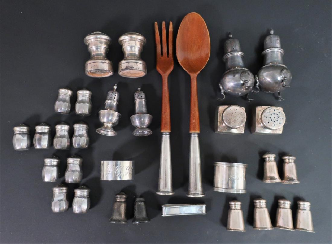 Group of 31: Sterling Salts Peppers & Napkin Rings (1 of 7)