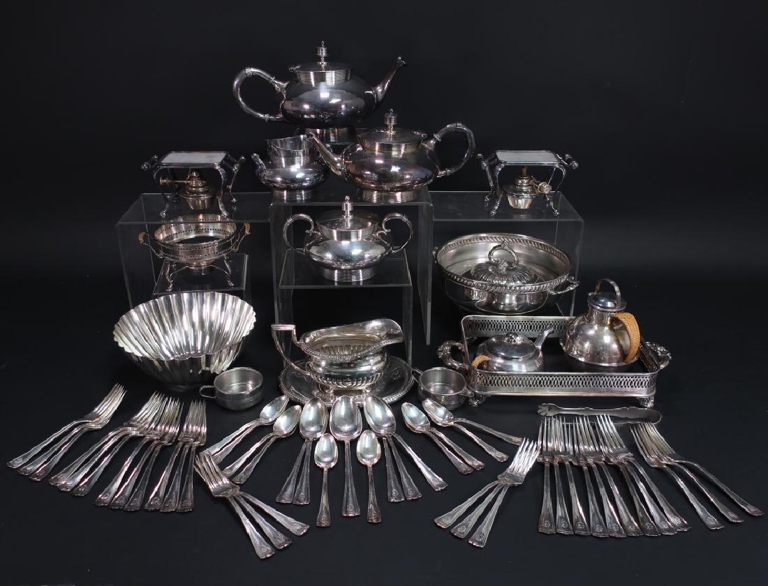 Lot of 50+ Silverplate Tea Service Flatware & more (1 of 6)