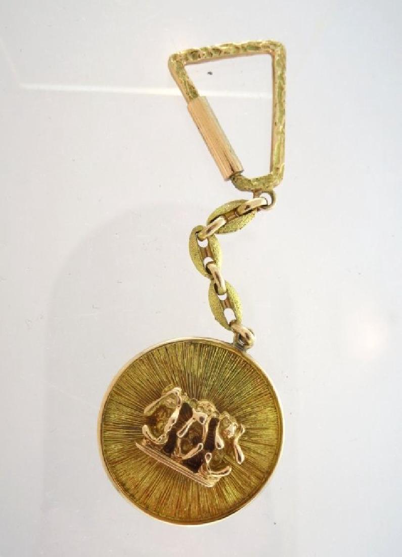 14k Three Wise Monkeys Key Chain (1 of 7)