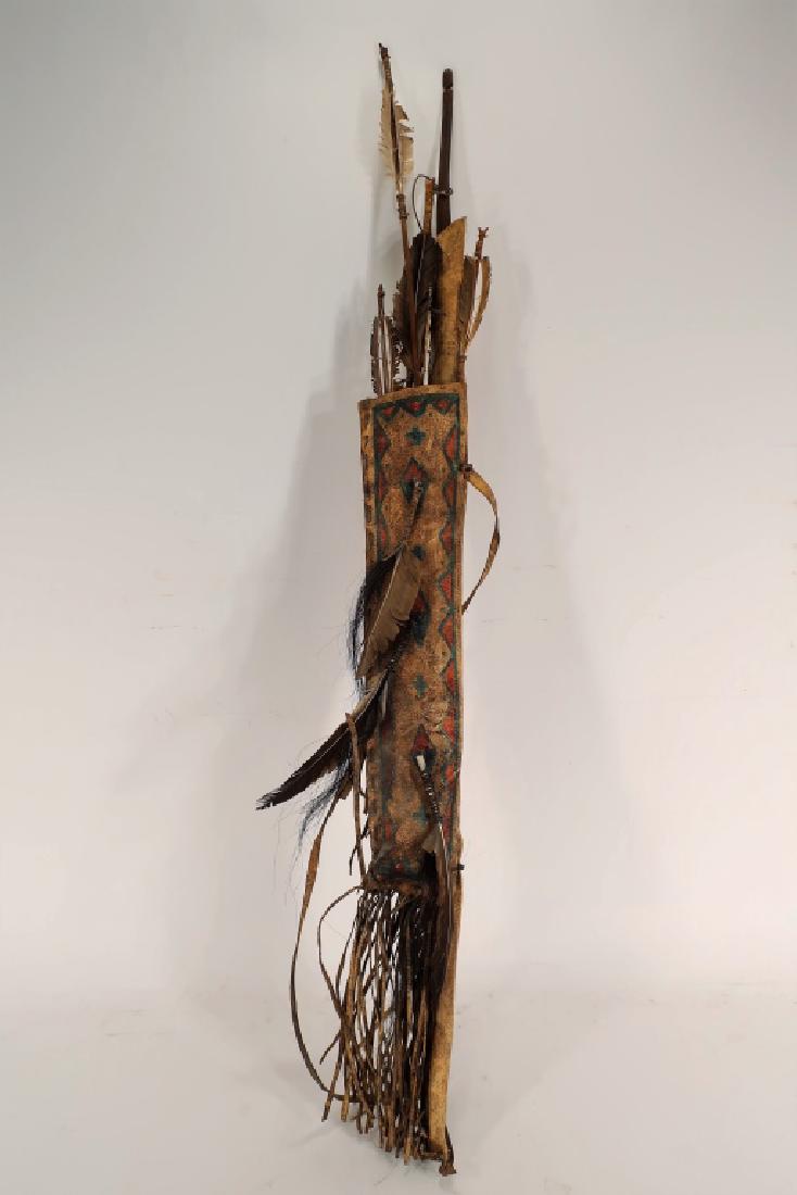 Plains Indian Bow and Arrow w/ Painted Quiver (1 of 5)