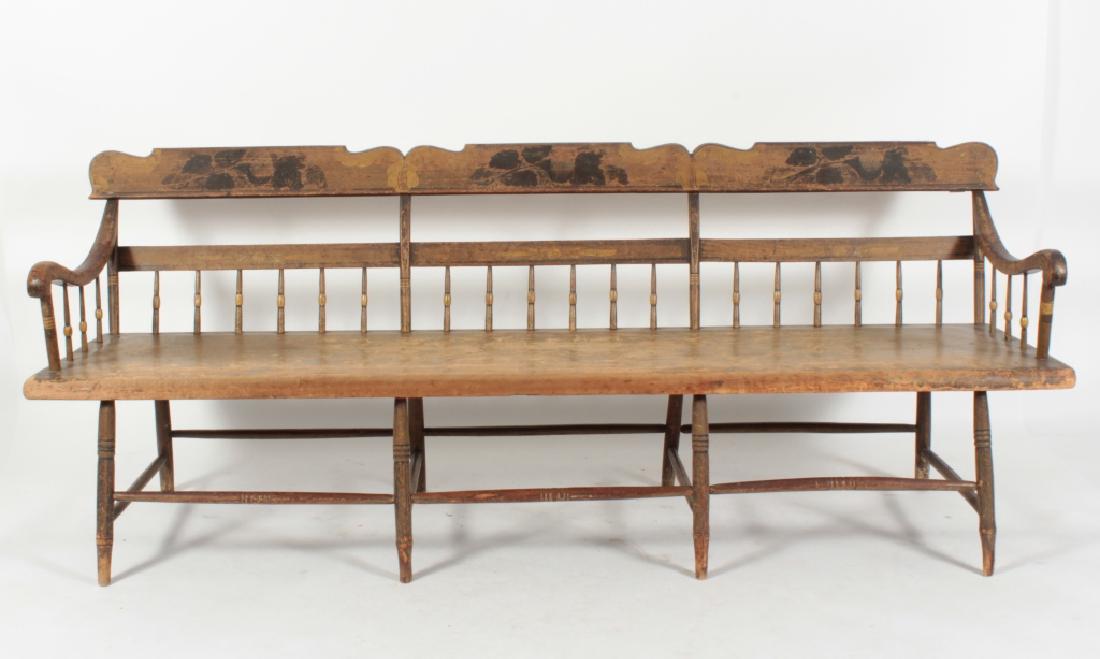 American Farm Long Bench with Old Paint, c. 1850 (1 of 9)