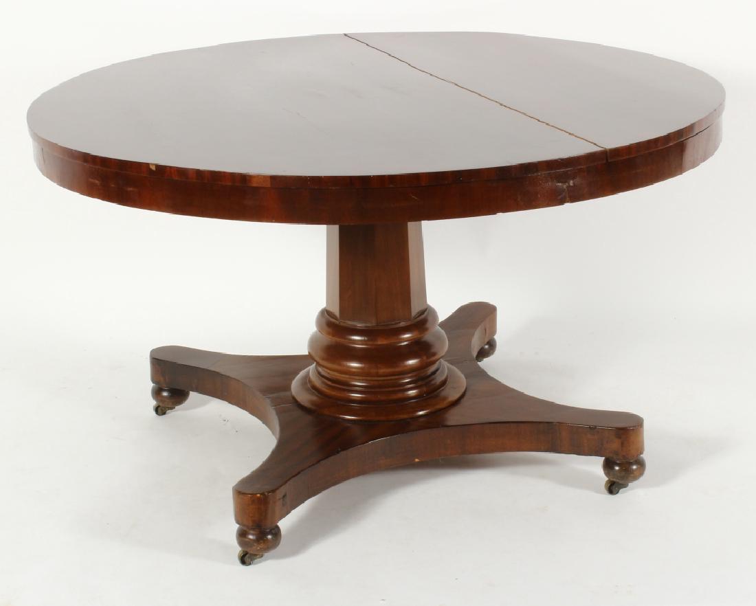 American Empire Mahogany Round Center Table, c. 18 (1 of 8)