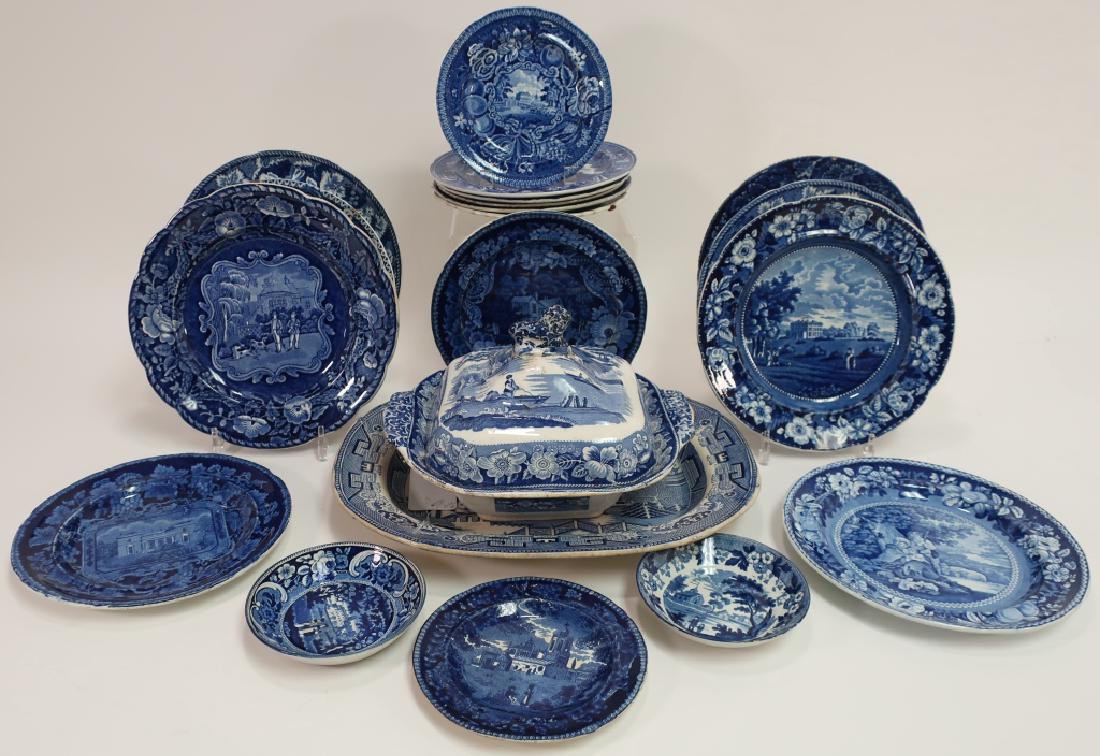 20 Historical Blue Stafffordshire Transferware (1 of 6)