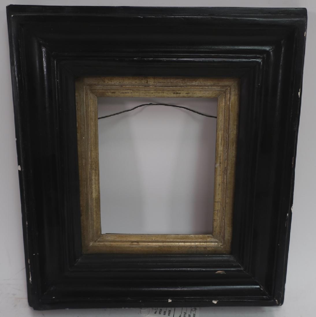 Small 18th c. Black Painted Continental Frame (1 of 3)