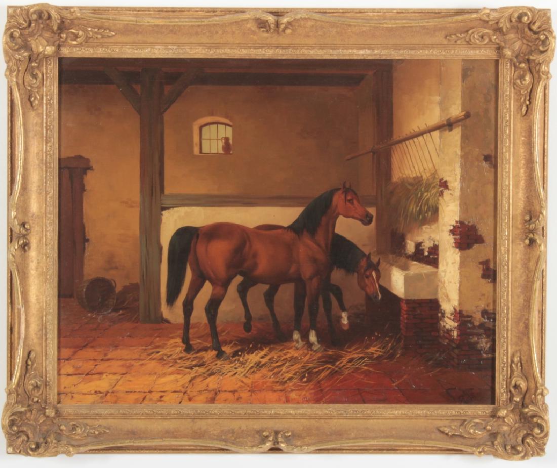 Kingsley Chalon UK 1872-1932, 2 Bay Horses, O/P (1 of 8)