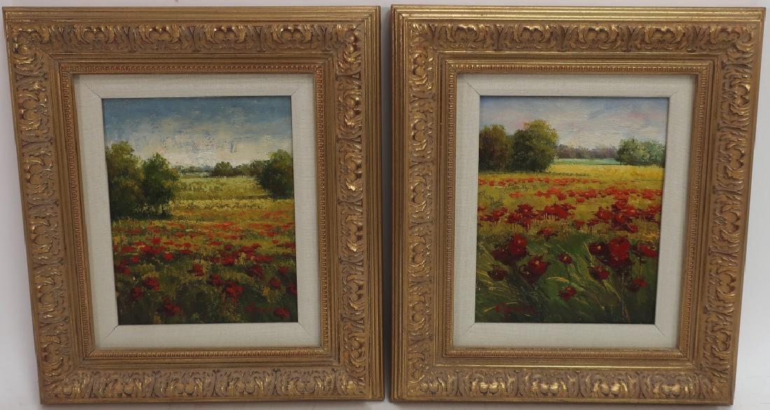 Pr. Paintings of Poppy Fields, 20/21st C. (1 of 9)