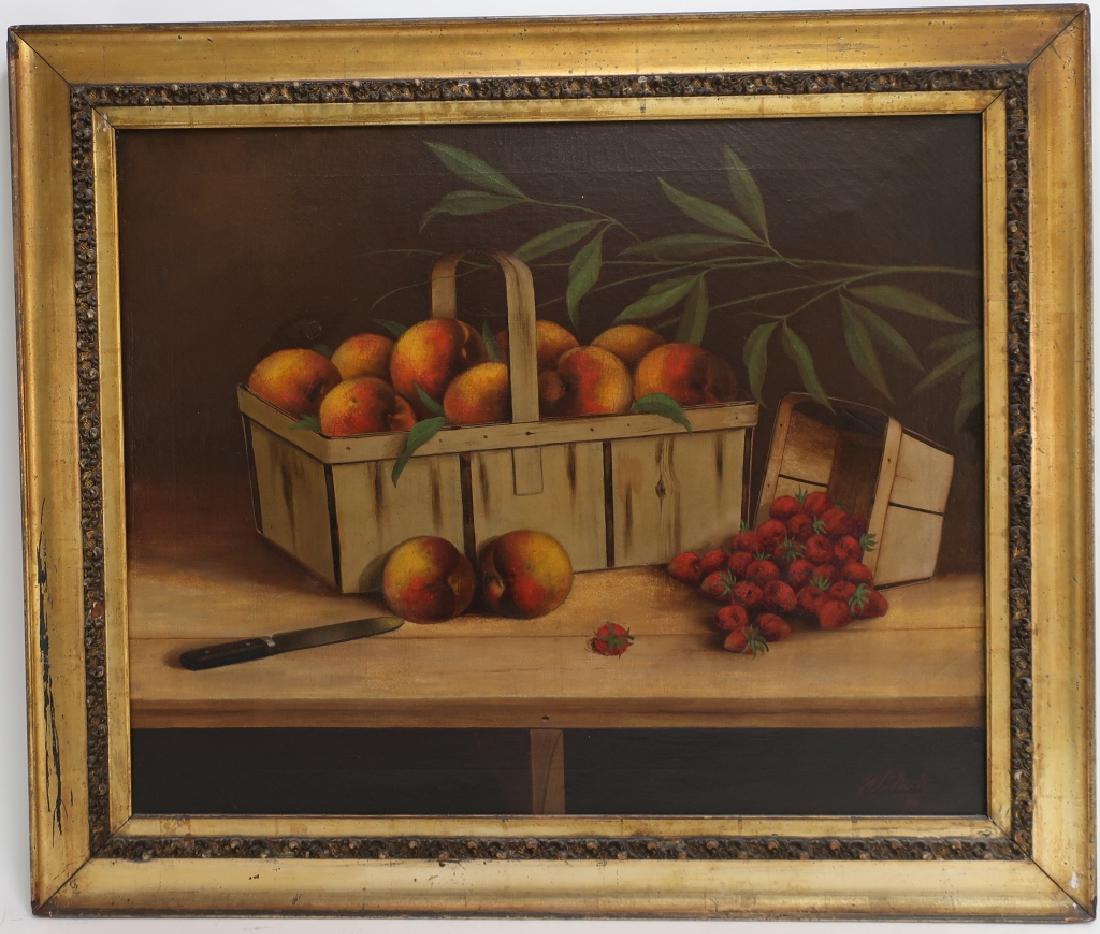 W F Nutt, American, l. 19th c., Fruit Baskets, O/C (1 of 6)