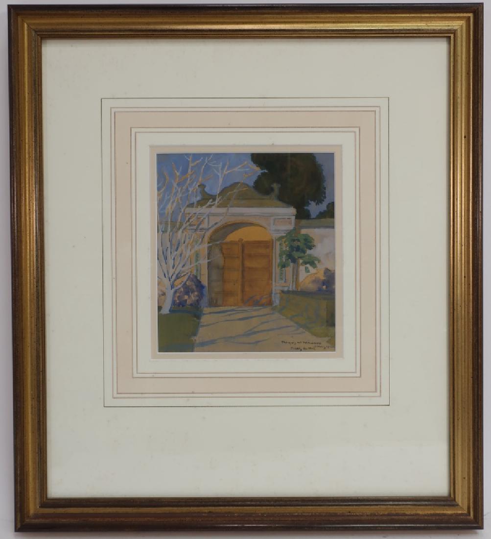 François Marliave, Fr. , "Palais du Hue" Gouache ': François de Marliave, French, 1874 - 1953, "Palais du Hue(Viet Nam) ", gouache and watercolor, signed, titled and dated March 1911. (RLEN2009 TC) 7.25 x 6.75, framed 20x17 Provenance: From the South 