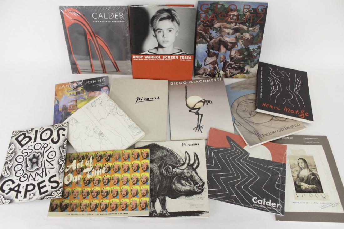 100 Modern Art Books - Picasso Warhol: A large collection of Modern/20th Century Fine Art Books. Examples include Lieberman's MATISSE, Calder gouaches 1942-1976, Henri Matisse: Sculpture; Willem de Kooning; Yvonne Jacquette: Paintings, Fre
