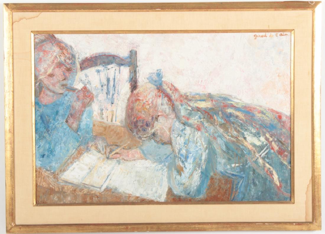 Girod De L'Ain, Fr., "Enfants Dessinant", O/C (1 of 8)