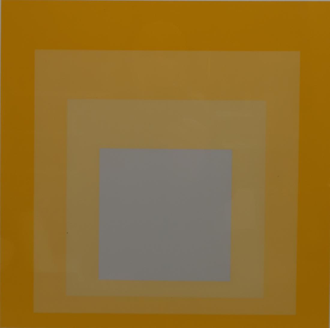Josef Albers,Ger./Am., 2 Yellow Silkscreen Prints (1 of 5)