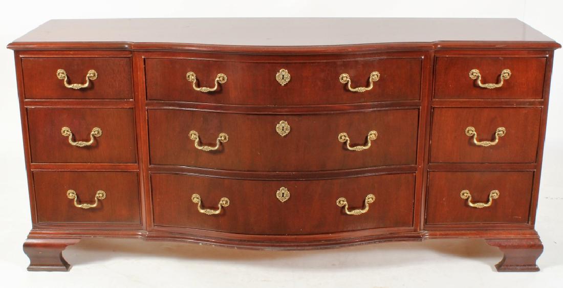 Baker Furniture Mahogany 9 Drawer Dresser