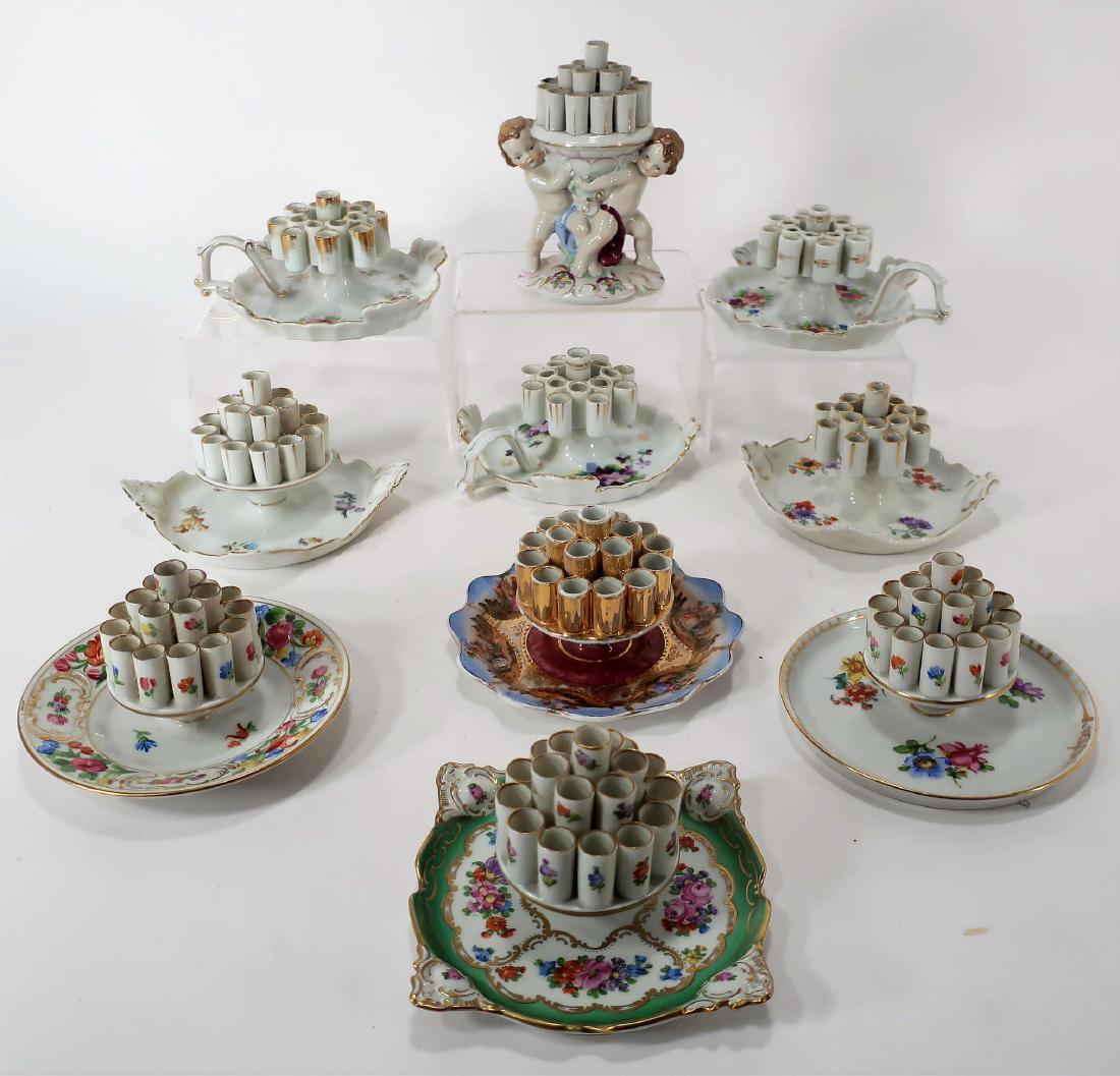 10 Vintage Porcelain Cigarette Holders