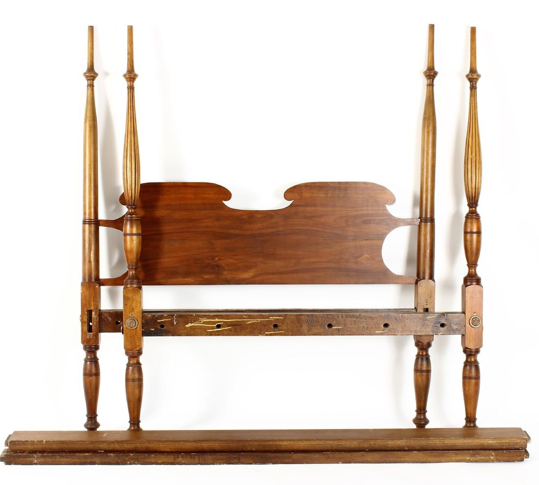 Sheraton Carved Cherry Field Bed (1 of 6)