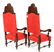 Pair of English Tudor-Style Carved Arm Chairs - 7