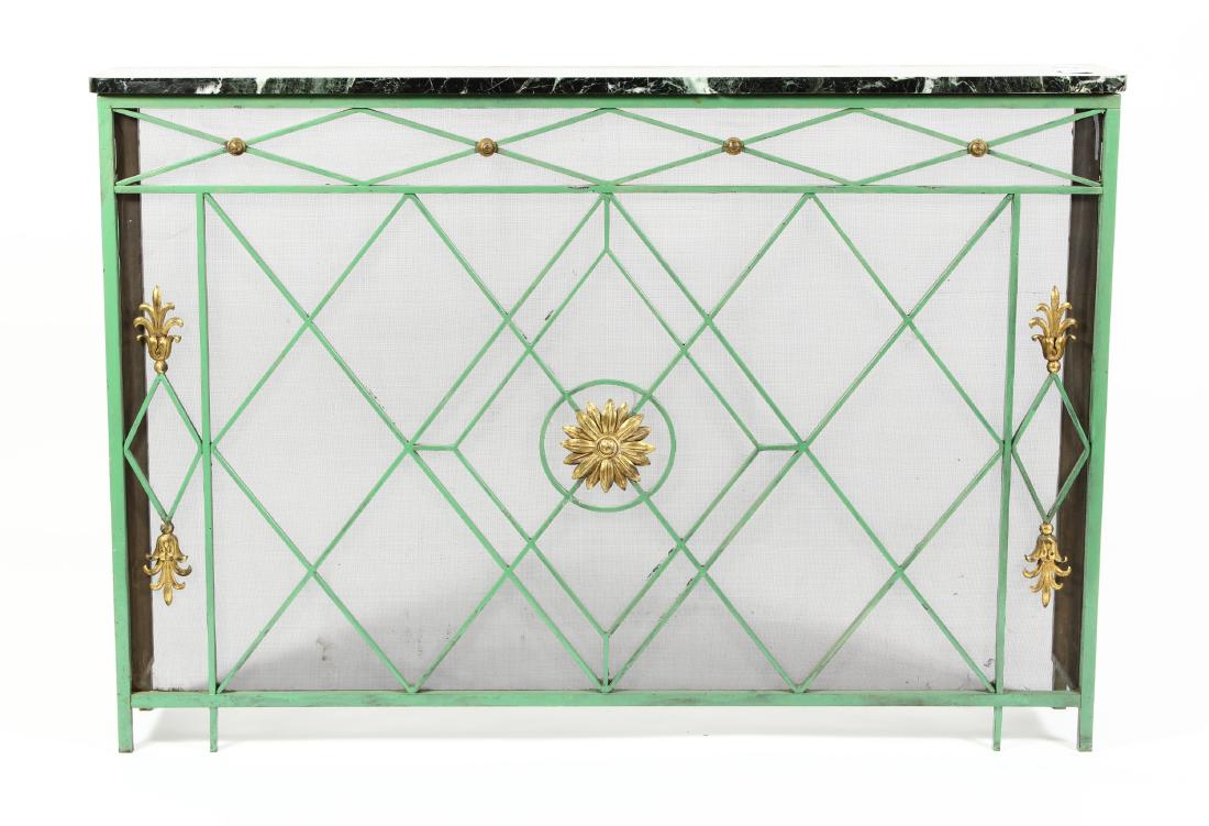 Architectural Steel/Marble Element Console Table (1 of 8)