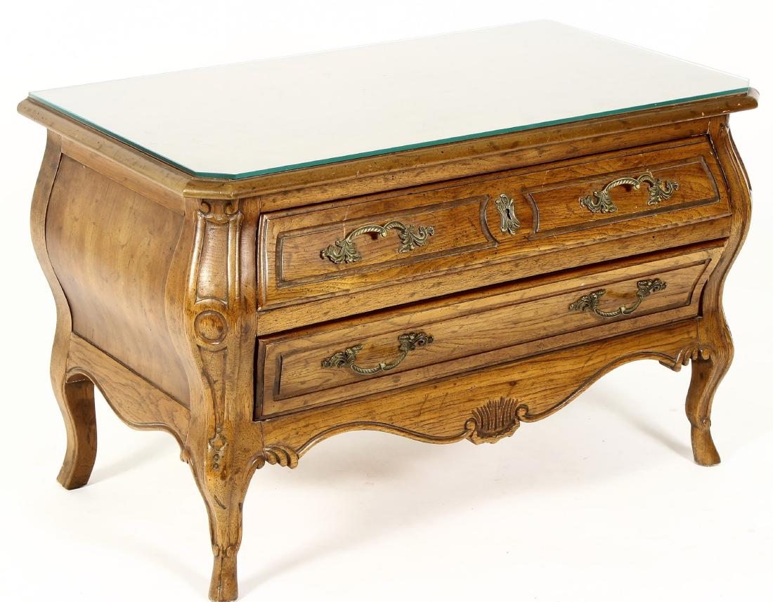 Two Drawer Fruitwood Bombe Chest by Heritage (1 of 6)