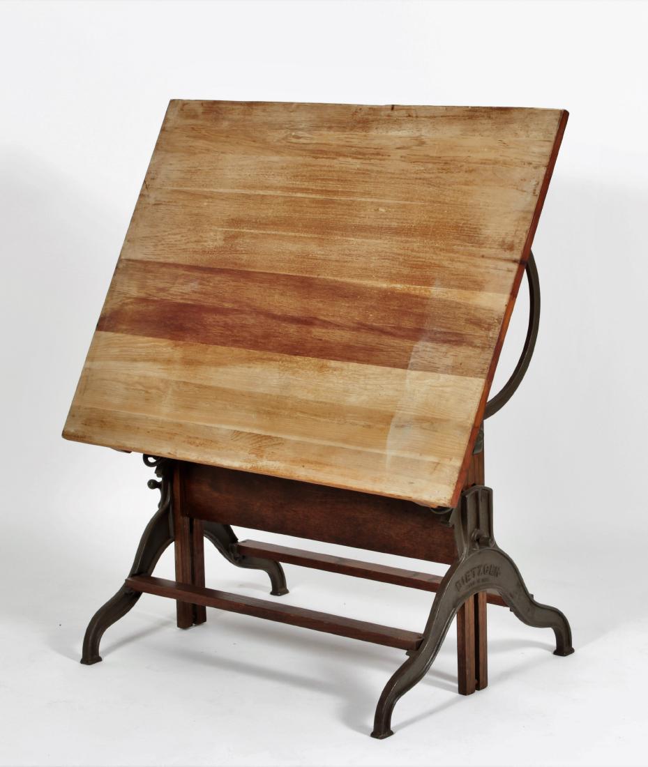 Vintage Dietzgen Drafting Table, Iron and Wood (1 of 5)