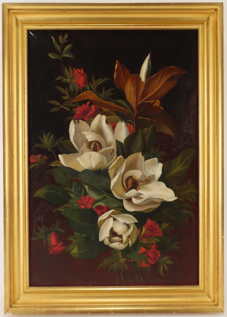 Floral Still Life, Magnolia Flowers O/C, 19th c. (1 of 7)