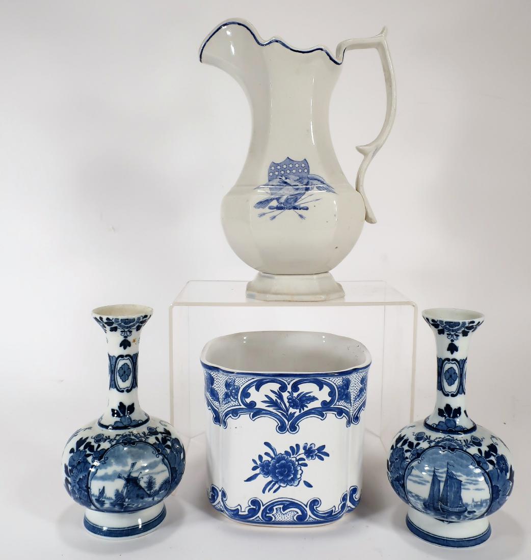 3 Delft Porcelain Pieces & Pitcher (1 of 7)