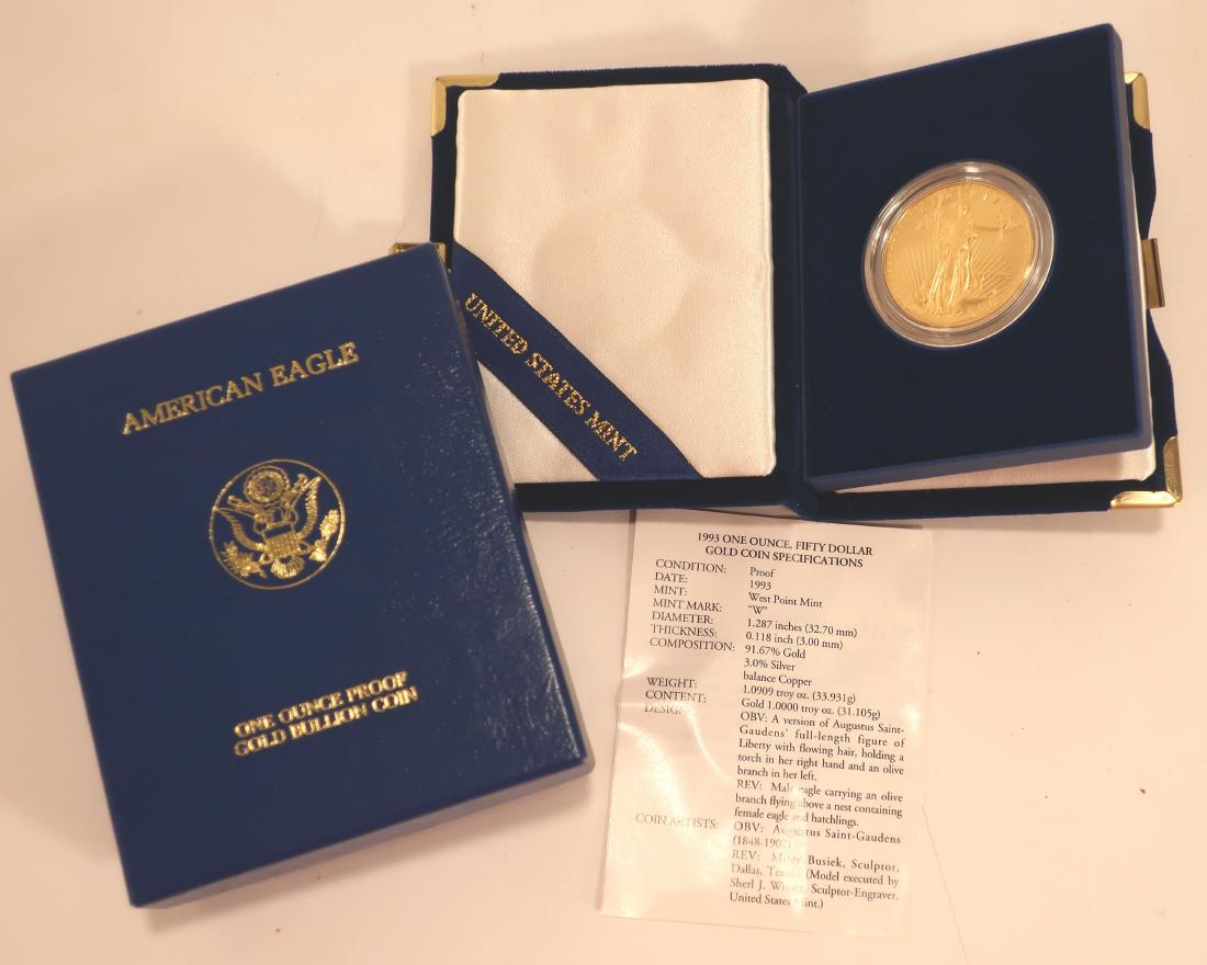 One Oz Proof U.S. Gold Bullion Coin (1 of 5)