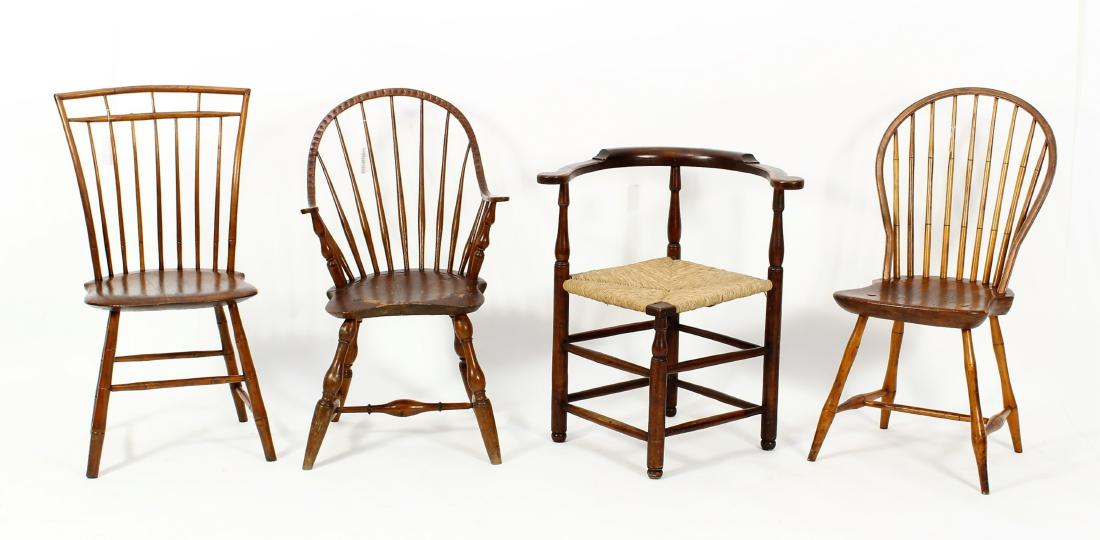3 Windsor and 1 Corner Chair (1 of 8)