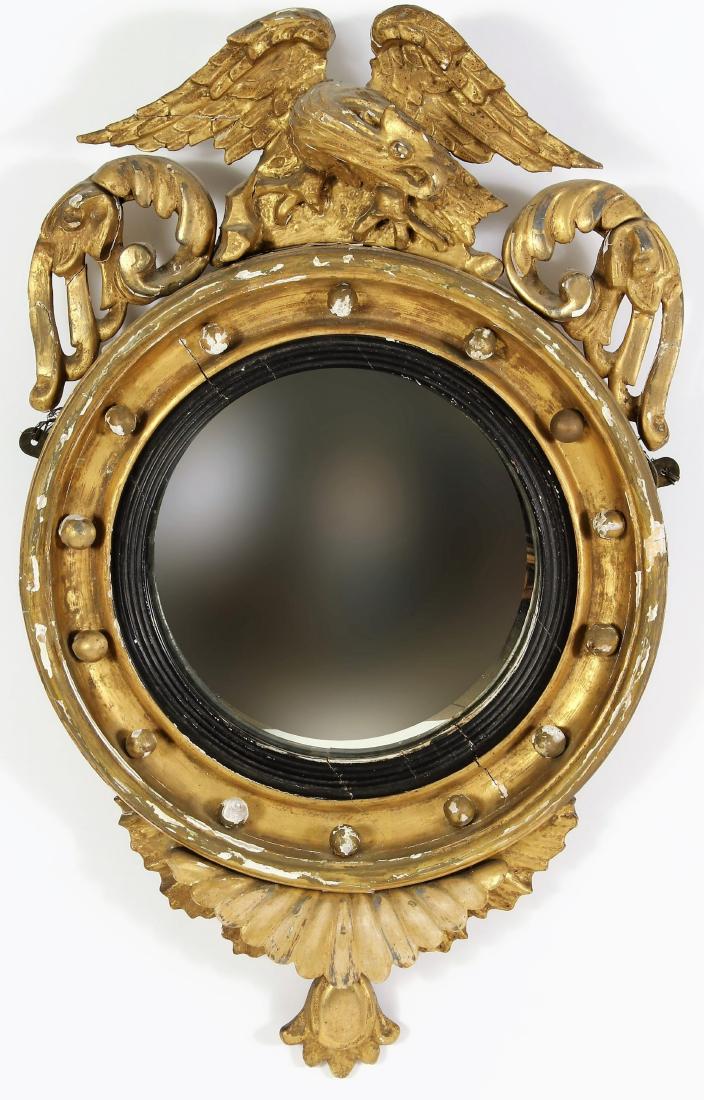 19th C. Federal Carved Gilt Wood Mirror (1 of 6)