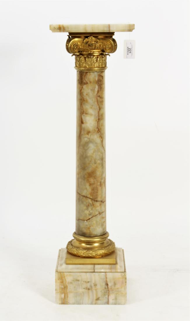 French Empire Style Onyx Column as Pedestal (1 of 6)