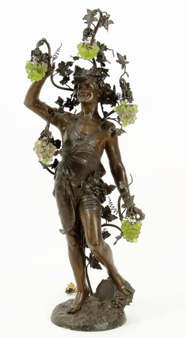 Metal Sculpture of Dionysus as Standing Lamp (1 of 11)