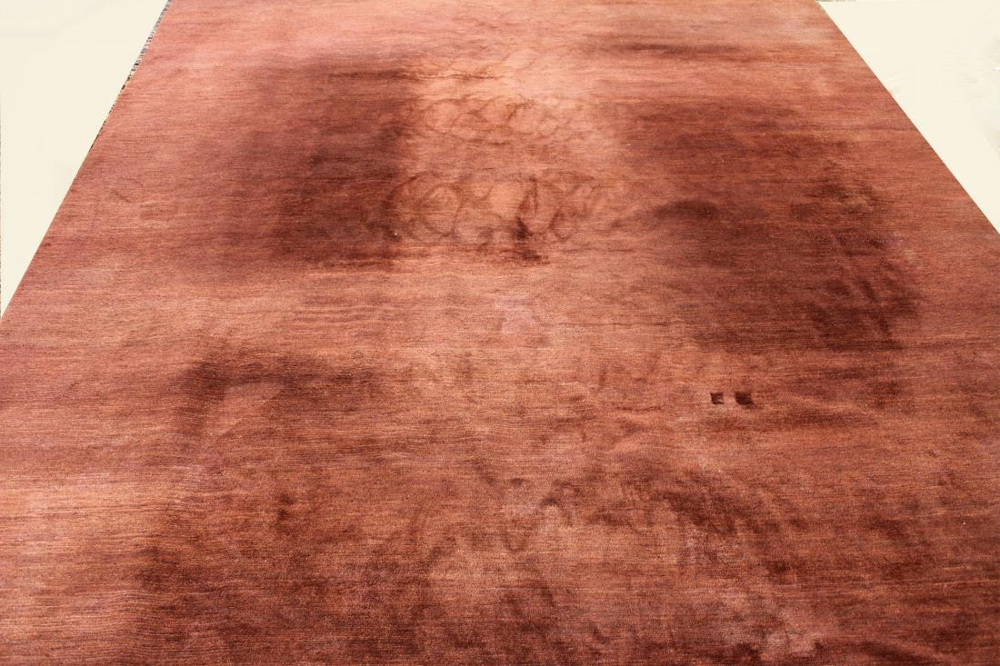 Contemporary Burgundy Wool Rug (1 of 5)