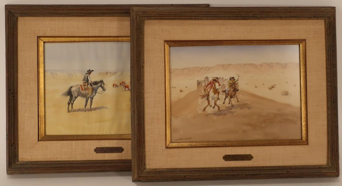 Leonard Reedy, 2 Works on Paper, W/C (1 of 9)