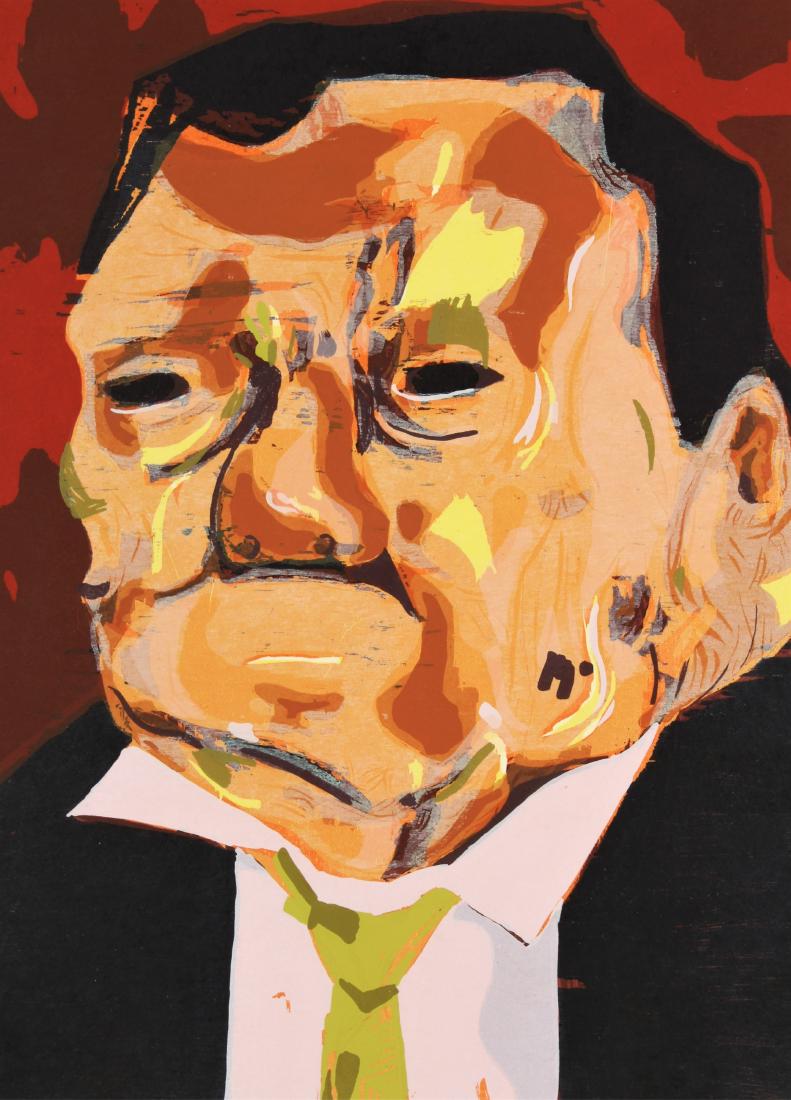 Dana Schutz b.1976, "Poison Man" Woodcut 2005 (1 of 7)