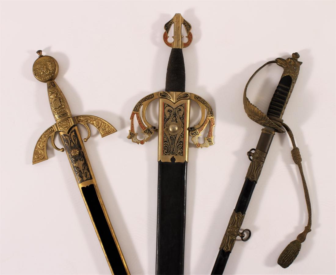 Group of Three 20th C. Swords (1 of 11)