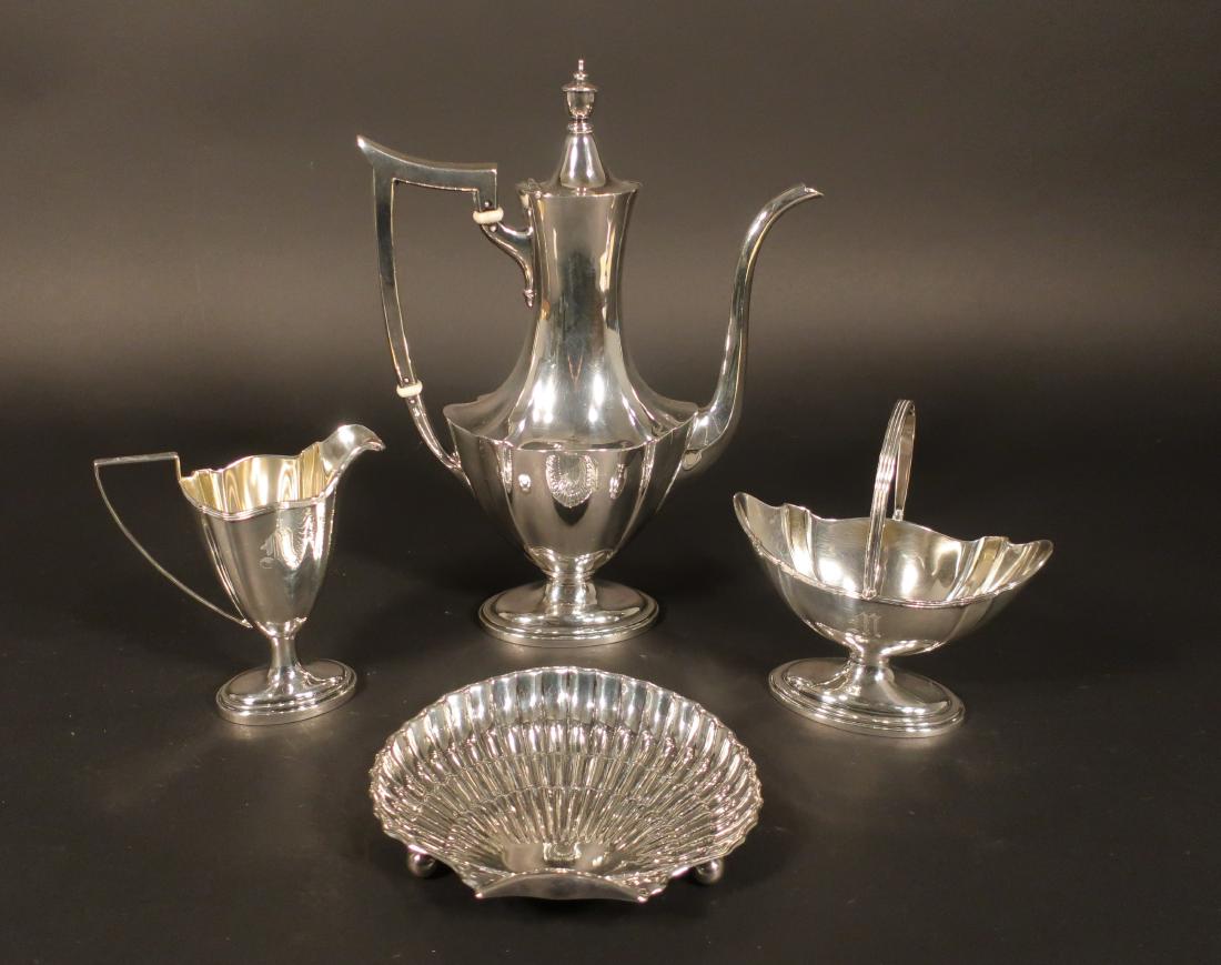 Gorham Sterling Silver Coffee Set and Dish (1 of 7)
