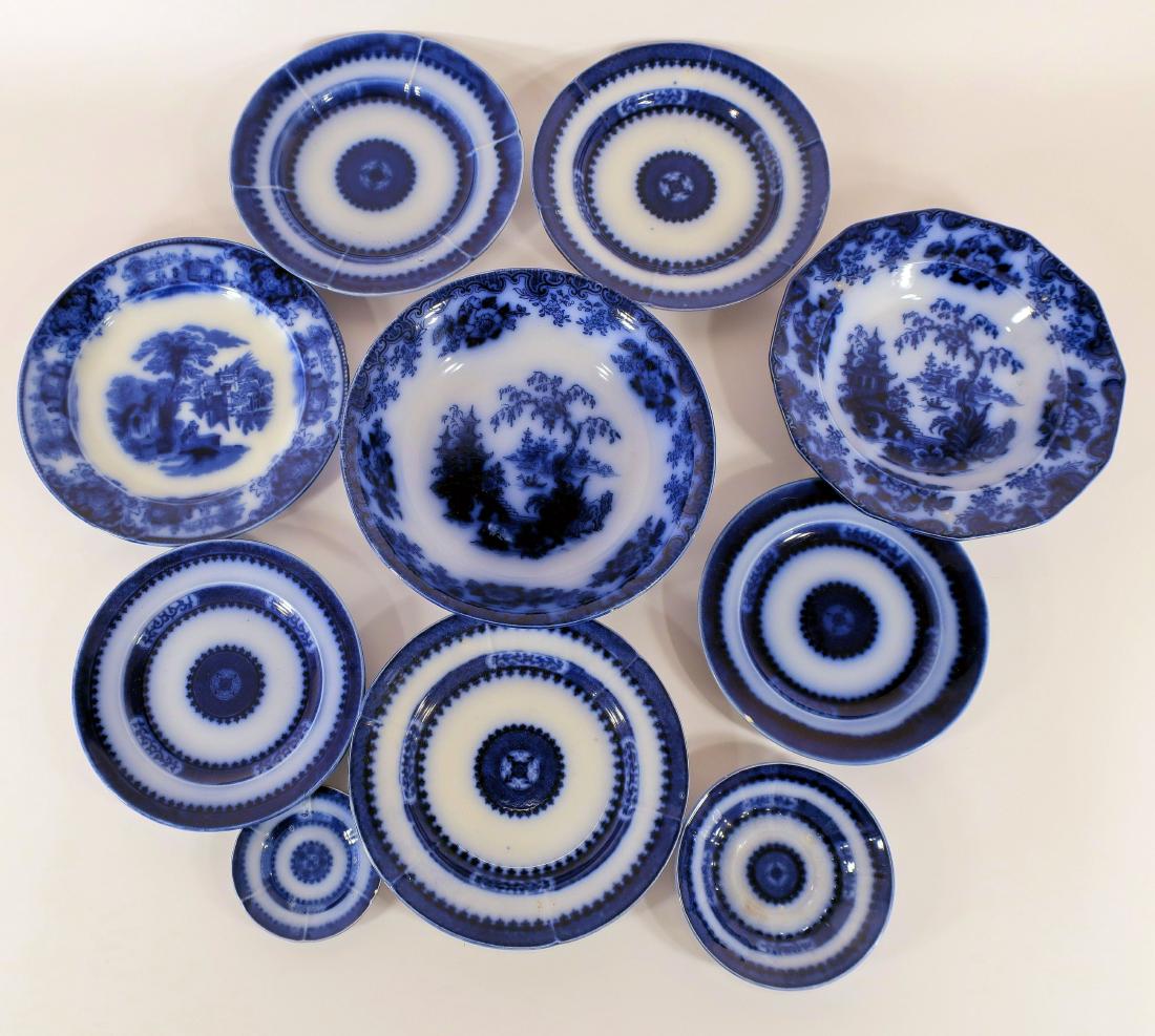 Flow Blue in "Nankin" and "Shanghai" Patterns (1 of 8)