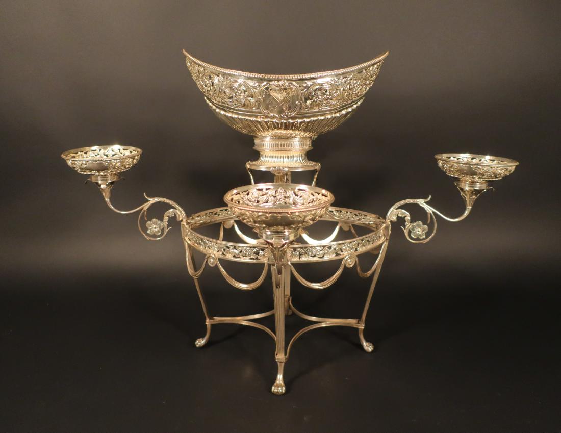 George III Sterling Epergne by William Pitts (1 of 10)