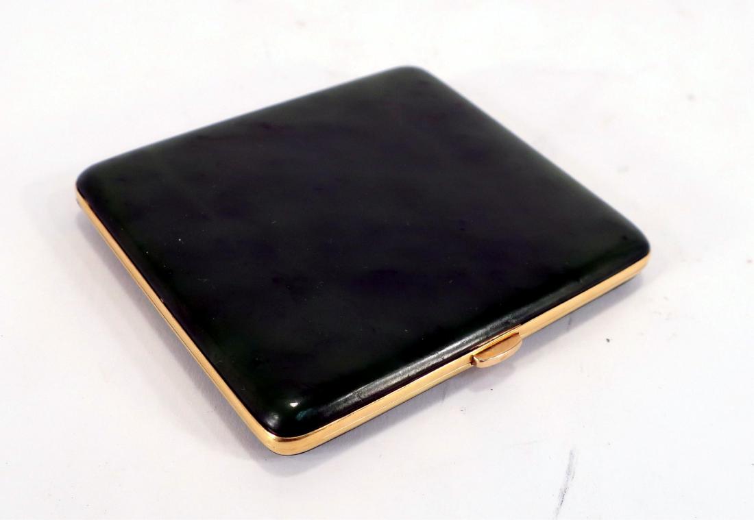 Gilt Mounted Translucent Nephrite Cigarette Case (1 of 6)