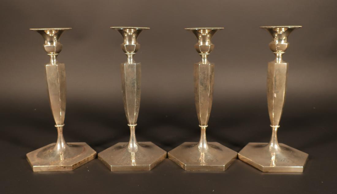 4 Sterling Silver Candlesticks, Howard and Co., NY (1 of 5)