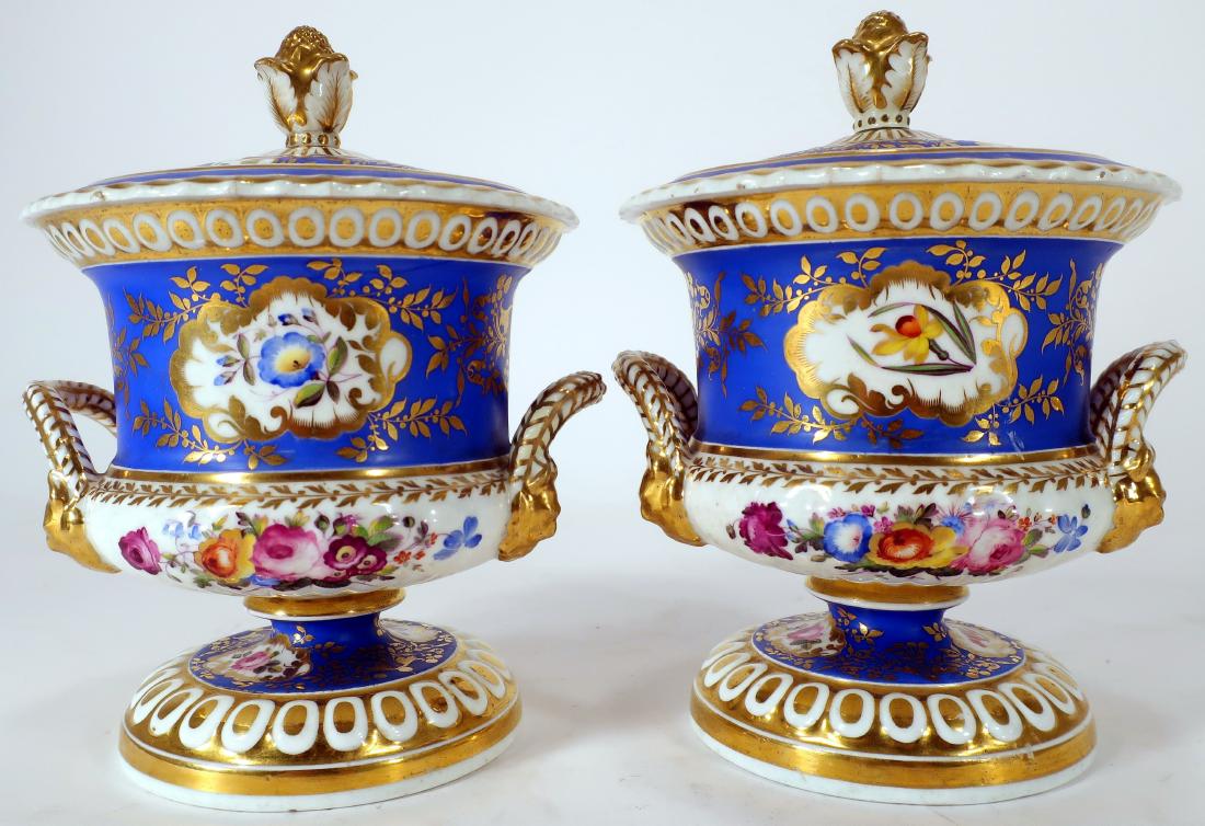 Pr of Chamberlain Worcester Sauce Tureens, 19th C. (1 of 7)