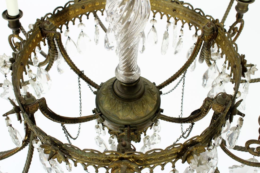 18 Light Bronze and Crystal Chandelier (1 of 4)