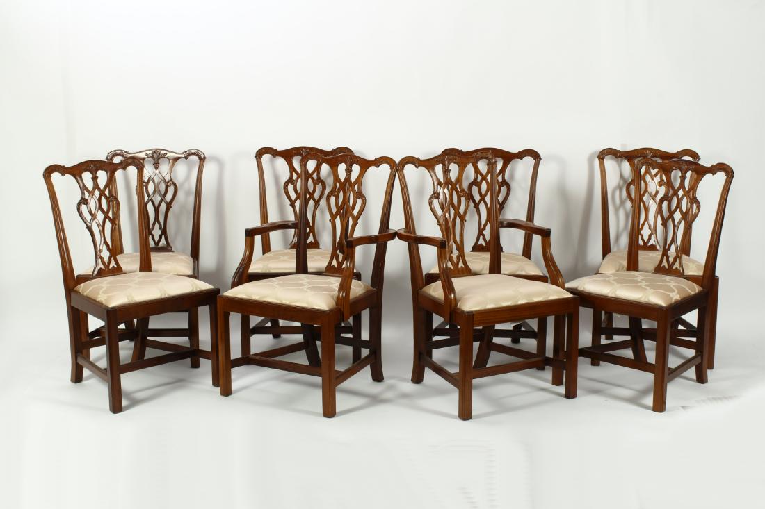 Set of 8 Georgian Style Dining Chairs (1 of 8)