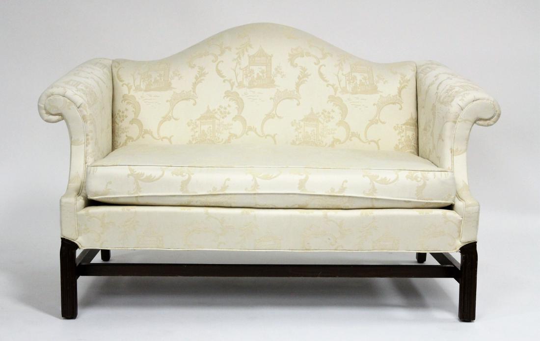 Chippendale Style Camelback Loveseat (1 of 8)