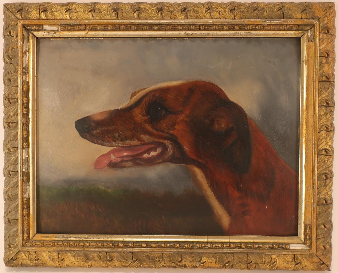 Eng.School, 19th C.,Dog Portrait,O/B (1 of 6)