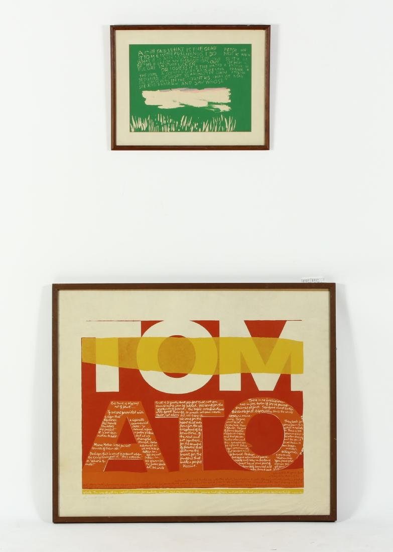 Sr. Mary Corita Kent (Am. 1918-89) Two Serigraphs (1 of 12)