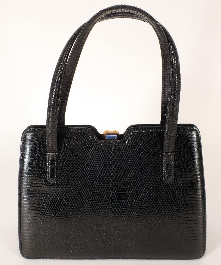 Gucci Lizard Handbag with Lapis Accents (1 of 7)