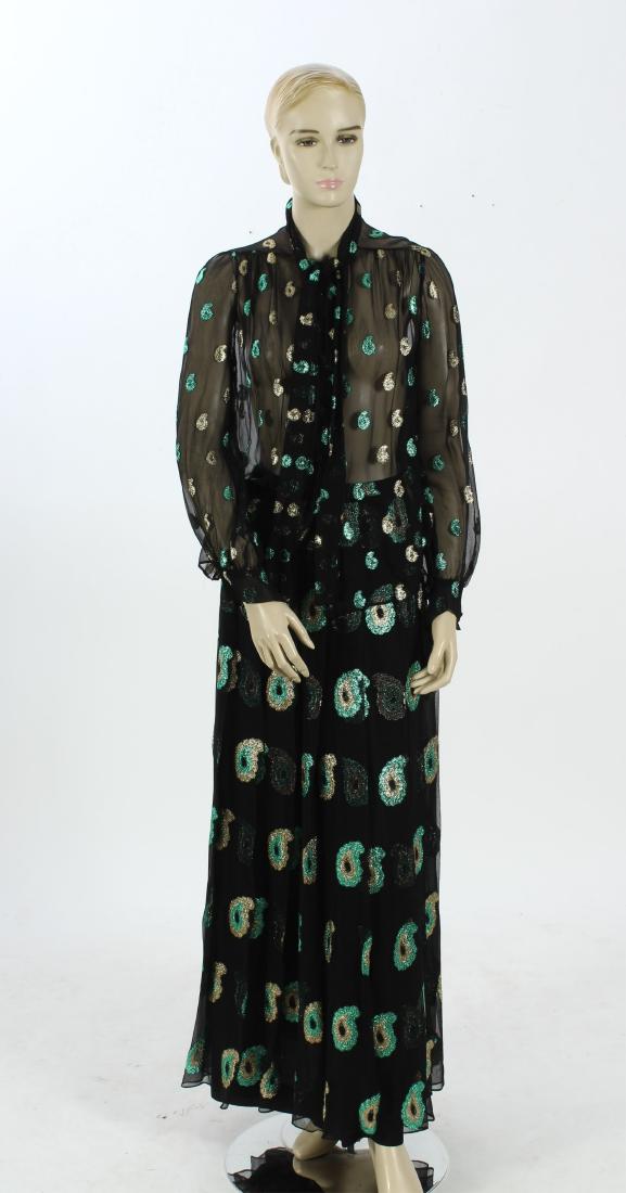 Paisley Brocade Evening Skirt & Top by Jean Patou (1 of 6)