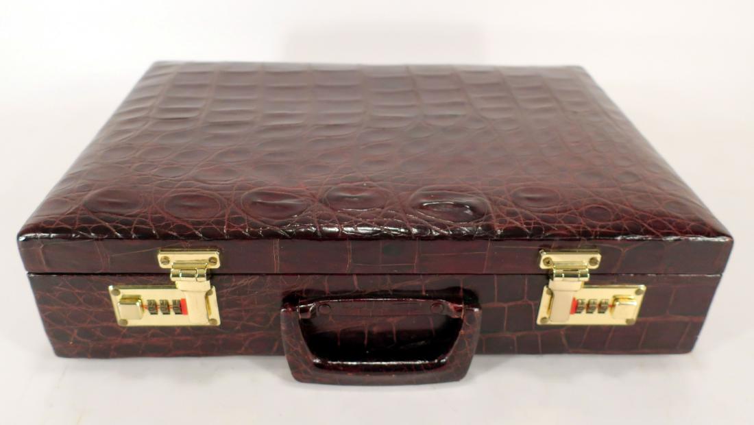 Brown Alligator Briefcase (1 of 6)